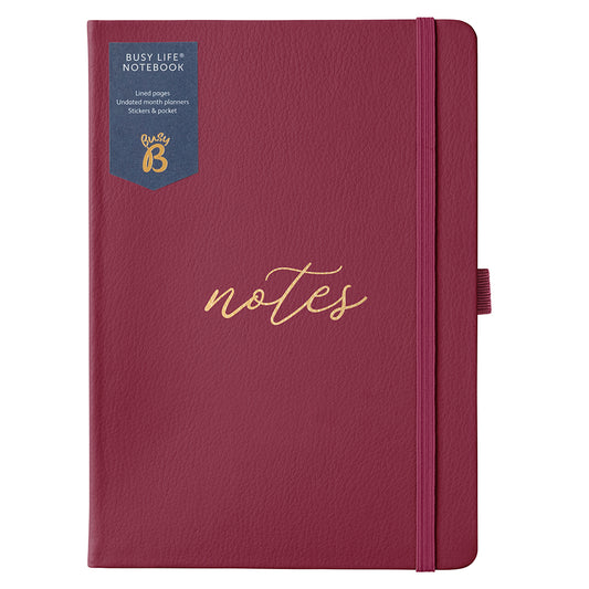 Busy B A5 Busy Life Notebook Burgundy