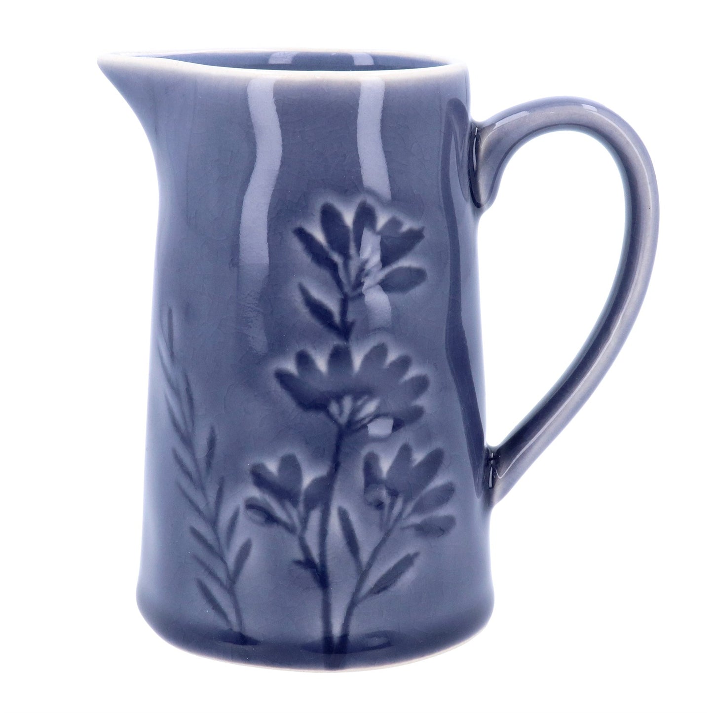 Gisela Graham Blue Meadow Stoneware small jug