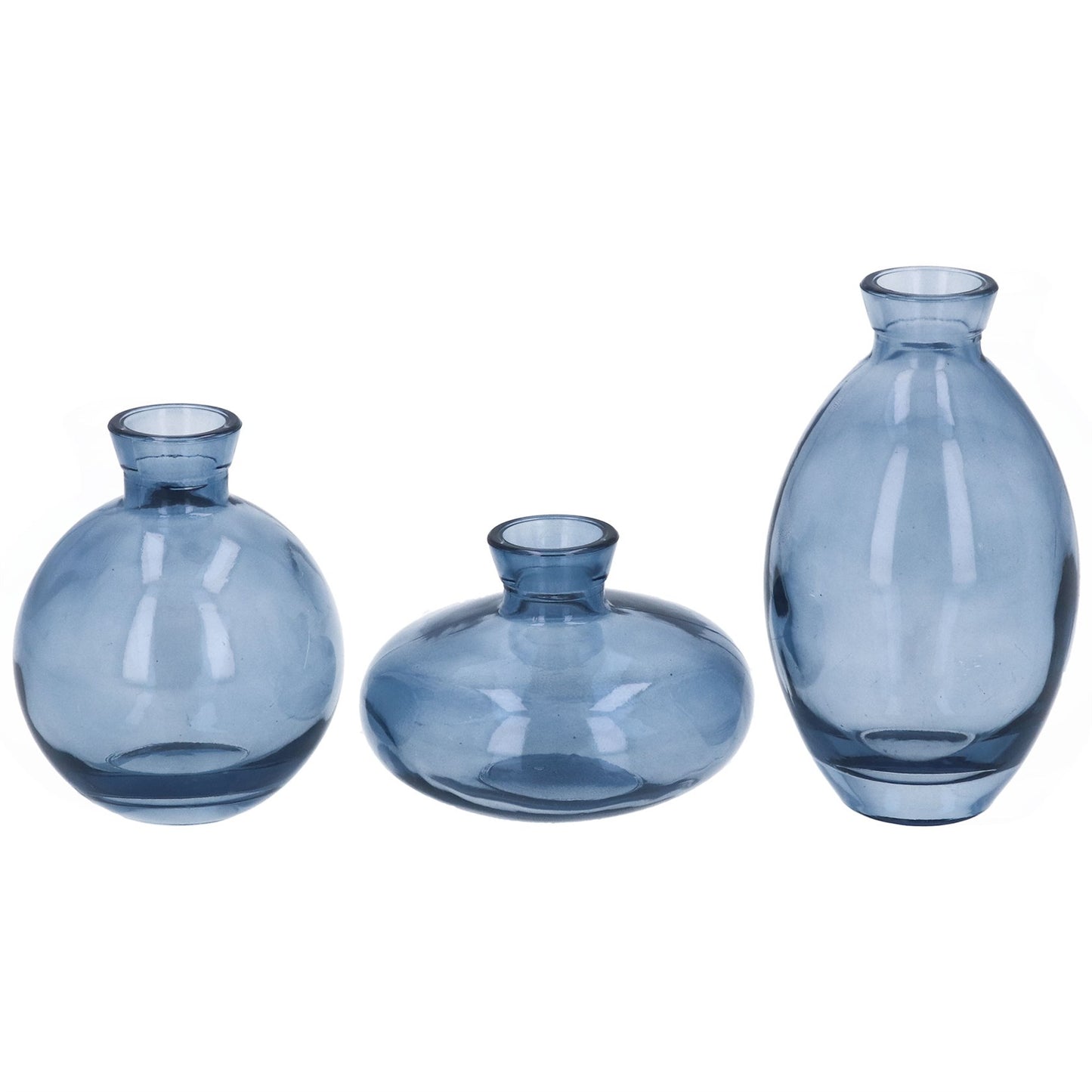 Gisela Graham Clear Blue Glass Vase