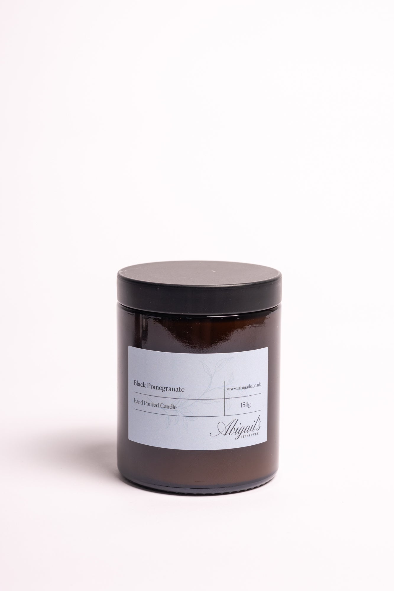 Abigail's Brown Pharmacy Jar Candle Black Pomegranate