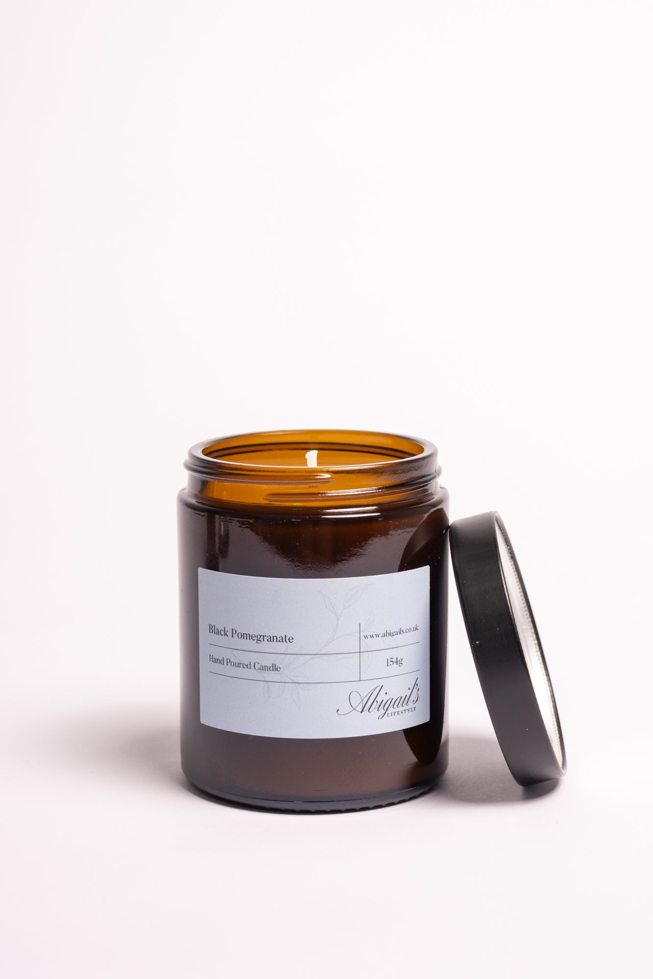 Abigail's Brown Pharmacy Jar Candle Black Pomegranate