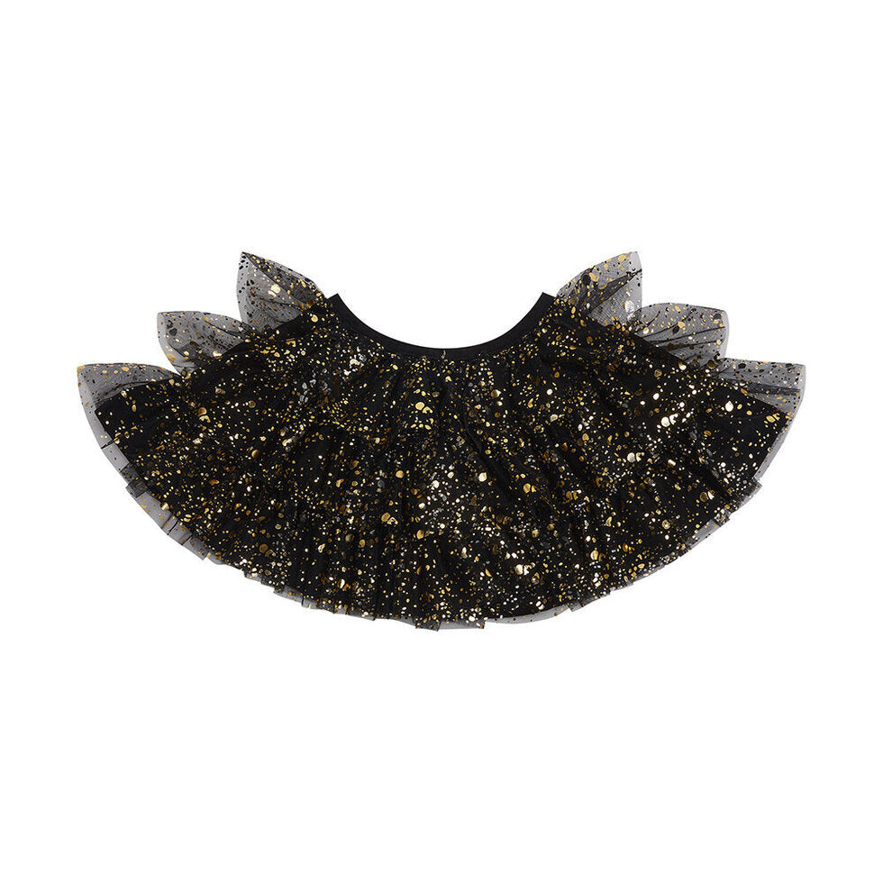 Bob & Blossom Black & Gold Sparkle Cape