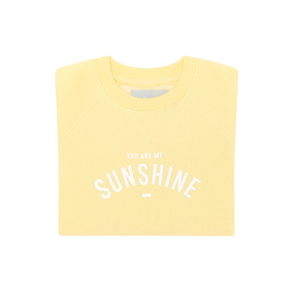 Bob & Blossom You Are My Sunshine Sweatshirt Butter Yellow, Age 1