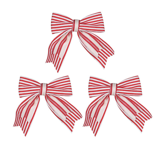 Candy Stripe Bows - Set of 3
