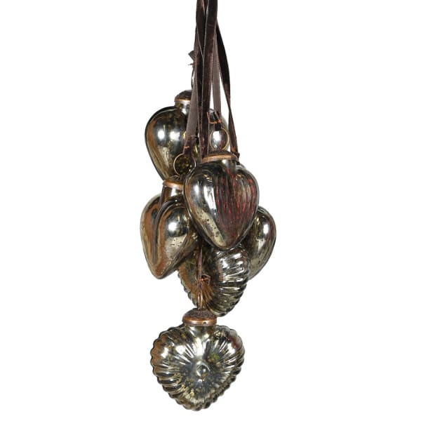 Antique Smoke Hanging Hearts