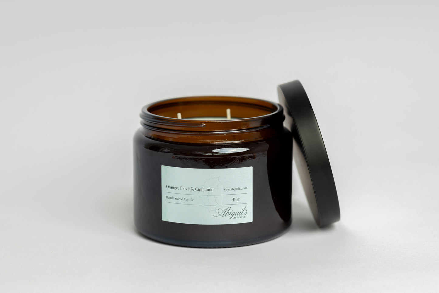 Abigail's Christmas Collection Brown Pharmacy Jar Candle Orange, Clove & Cinnamon