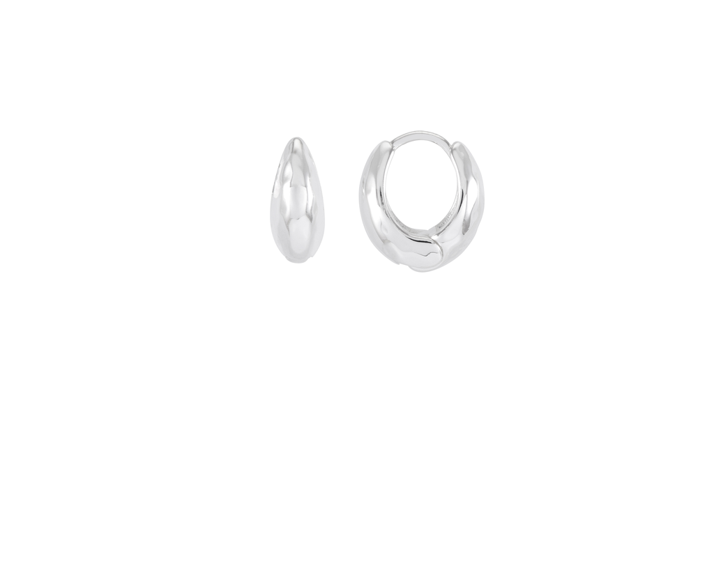 Estella Bartlett Hammered Huggie Hoops