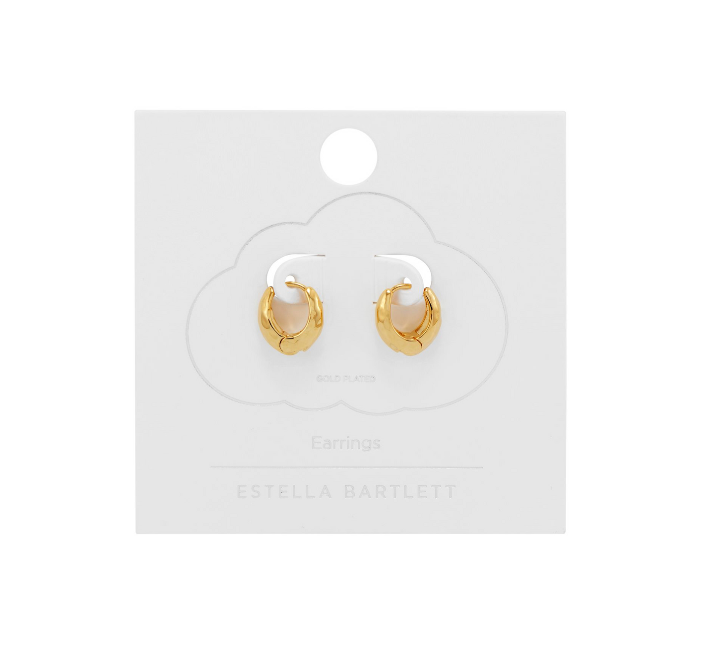Estella Bartlett Hammered Huggie Hoops