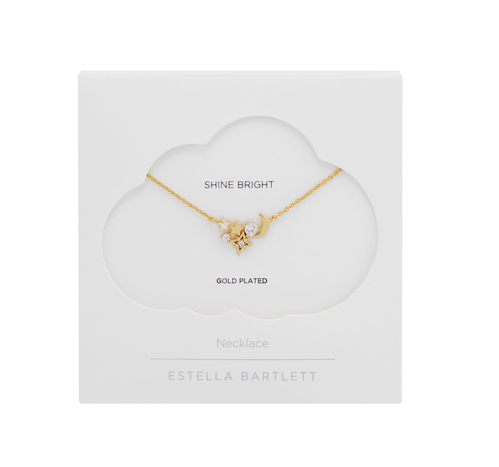 Estella Bartlett Moon and Stars Cluster Necklace