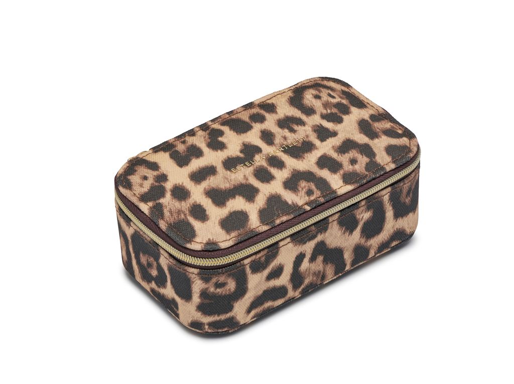 Estella Bartlett Leopard Canvas Jewellery Box