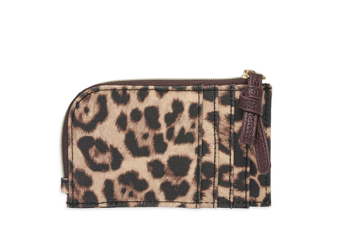 Estella Bartlett Zip Around Bow Purse - Leopard