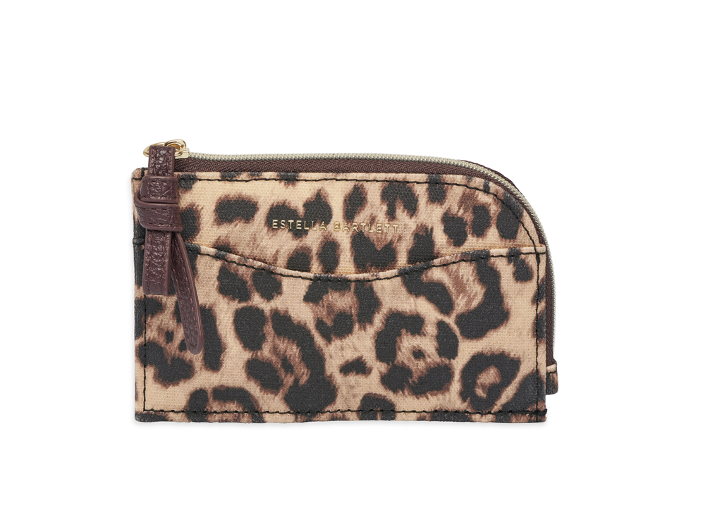 Estella Bartlett Zip Around Bow Purse - Leopard