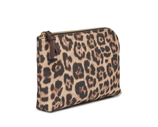 Estella Bartlett Small Zip Around Bow Pouch - Leopard