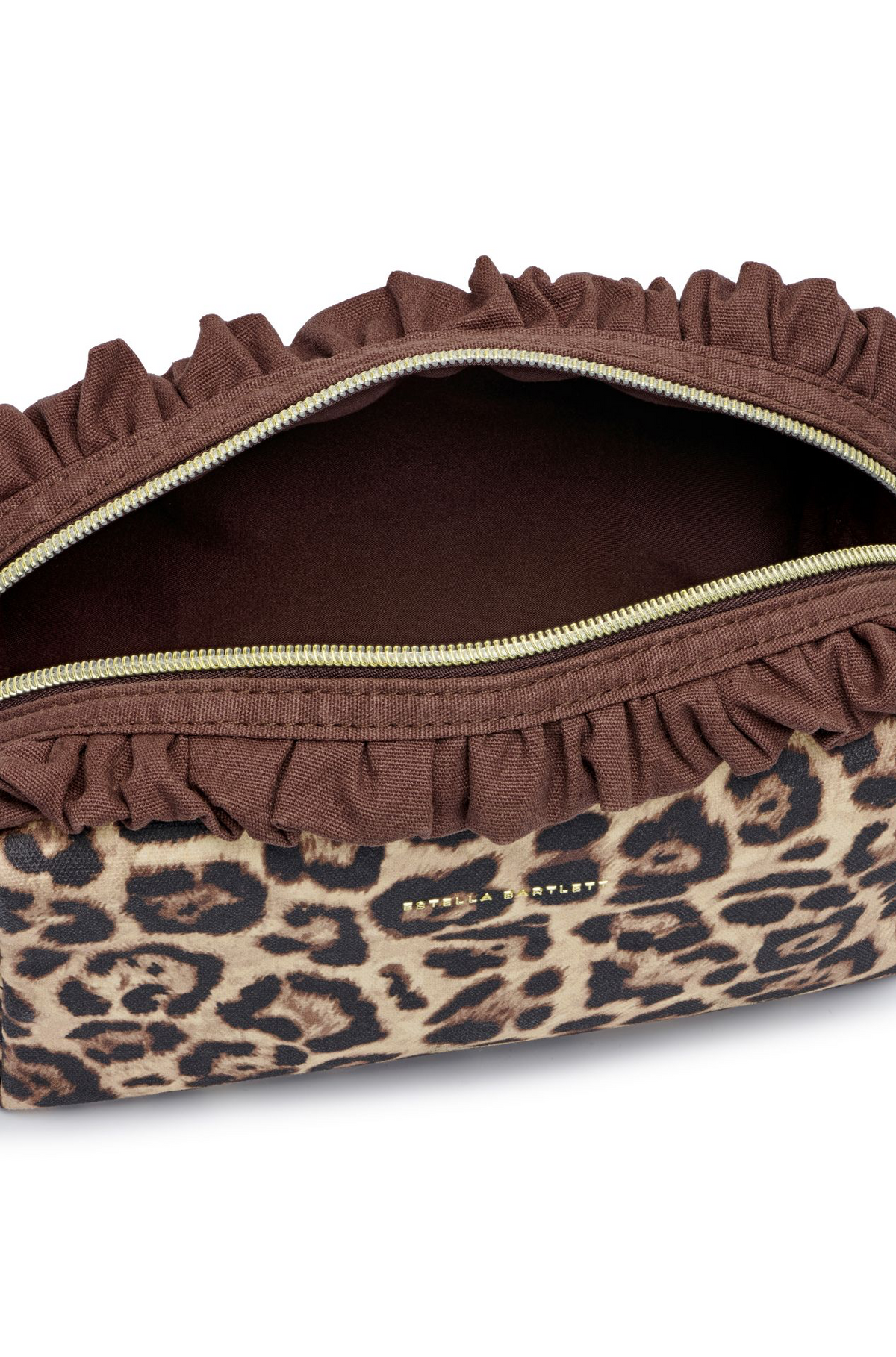 Estella Bartlett Leopard Print Frill Wash Bag