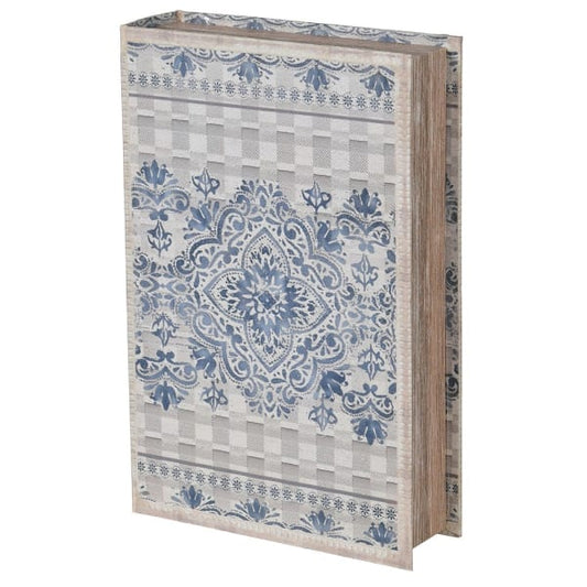 Blue/Grey Pattern Book Box