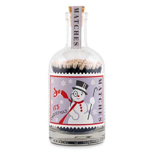 Matches Strike On Bottle - Snowman Stamp