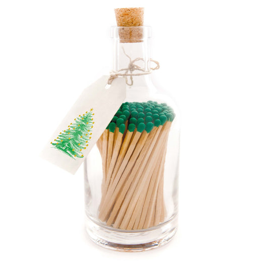 Matches In A Bottle - Christmas Tree Gold Balls