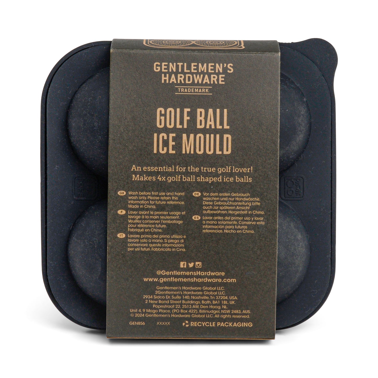 Gentlemen's Hardware Golf Ball Ice Moulds