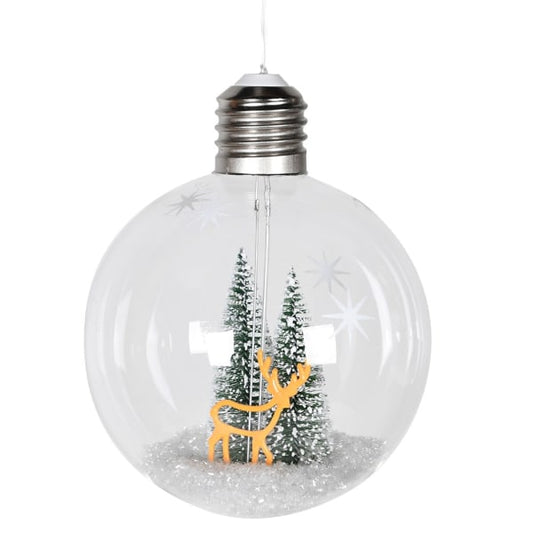 LIT Reindeer in Forest Bauble