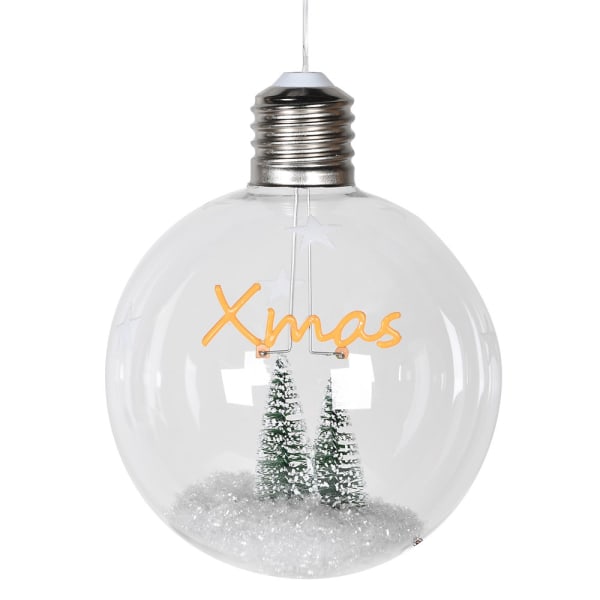 Xmas Tree In Glass Bauble Light Up