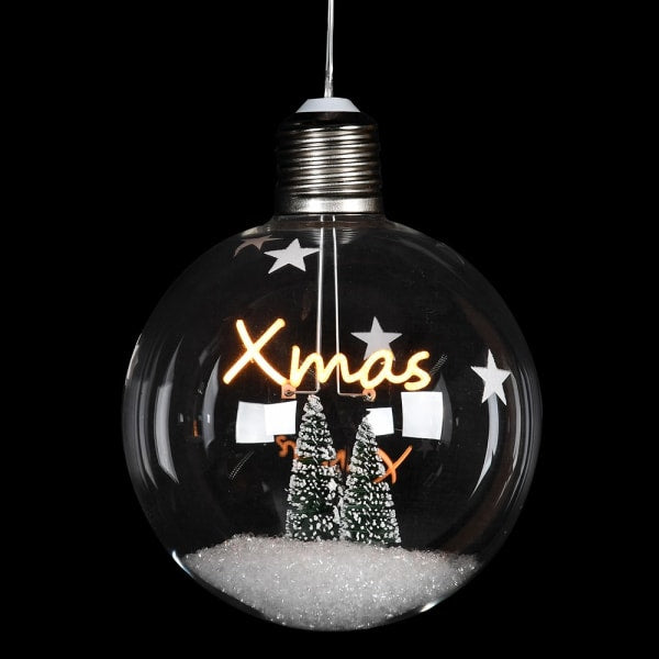 Xmas Tree In Glass Bauble Light Up
