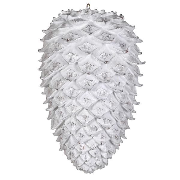 White Frosted Pinecone
