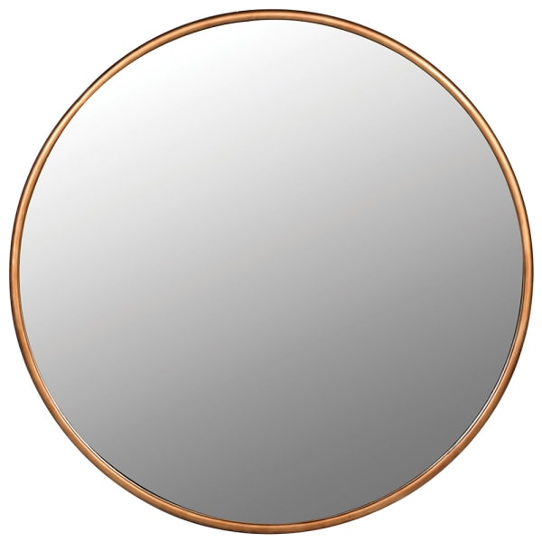 Large Round Gold Framed Mirror