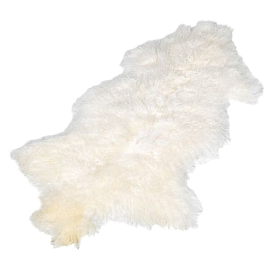 White Mongolia Sheepskin Rug