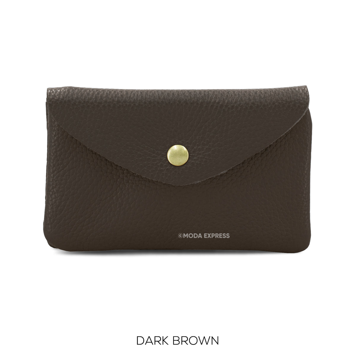 Large Leather Button Purse in various colours