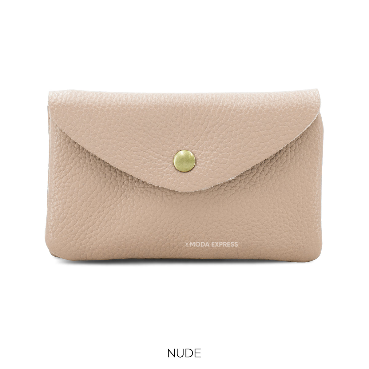 Large Leather Button Purse in various colours
