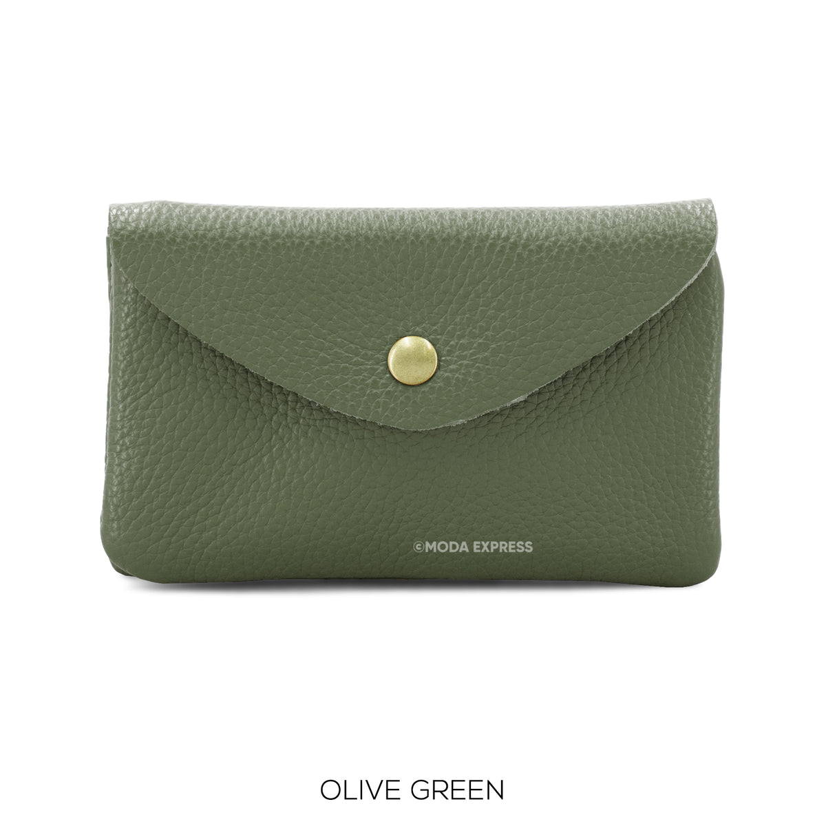Large Leather Button Purse in various colours