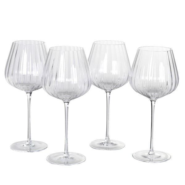 Ribbed Red Wine Glass