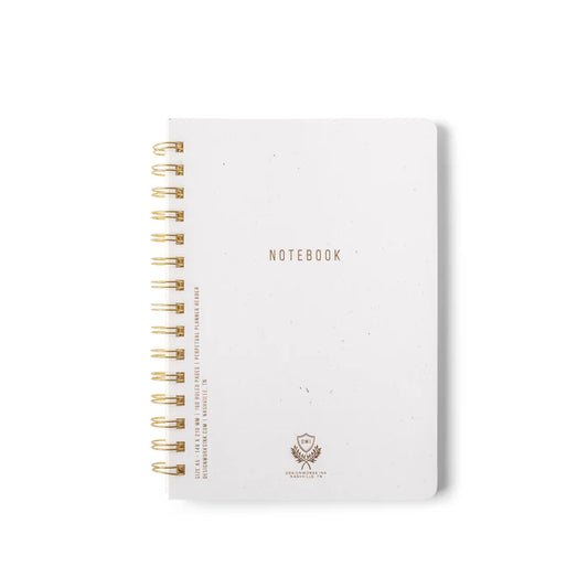 Designworks Ink Textured Paper Twin Wire Notebook - Speckled Ivory