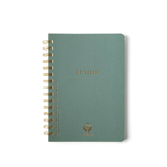 Designworks Ink Textured Paper Twin Wire Notebook - Juniper Green