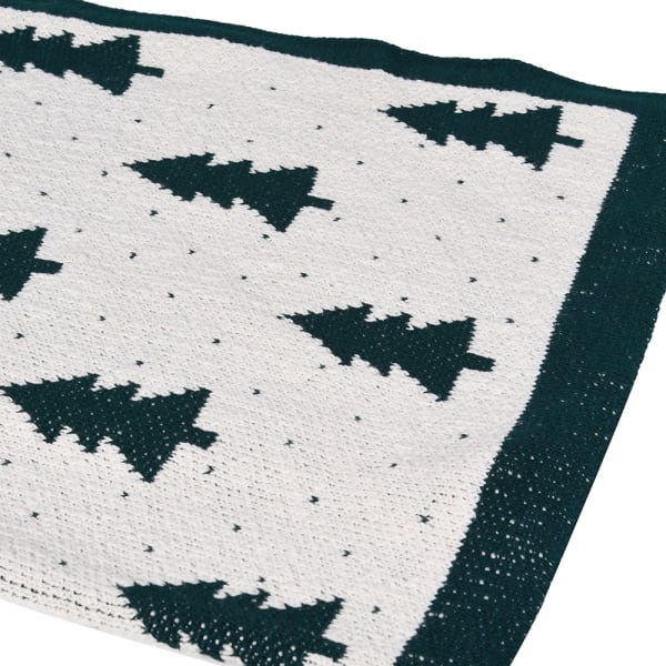 Green Xmas Tree Throw