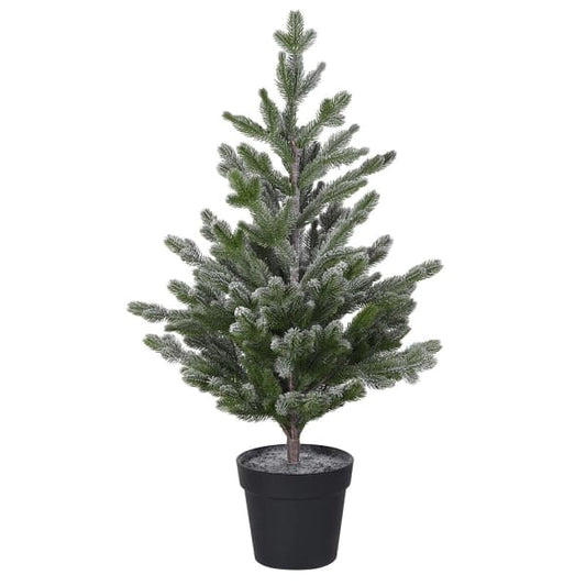 Snowy Pine Tree in Pot