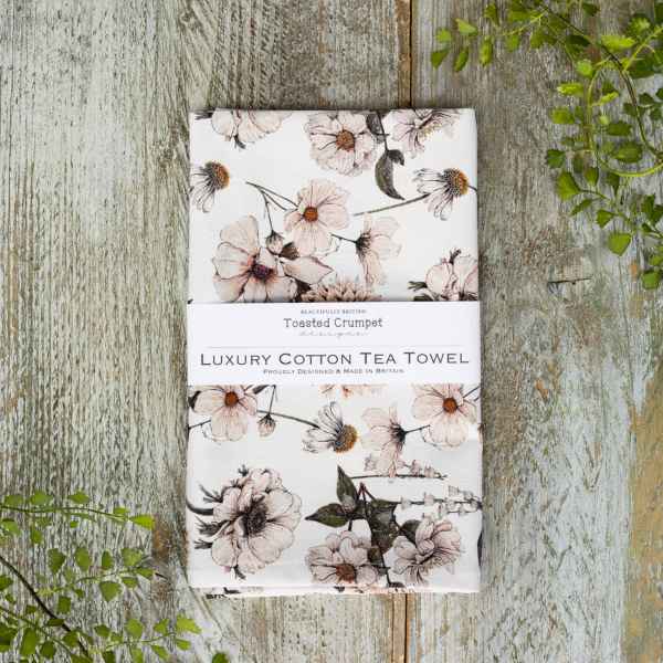 Toasted Crumpet Tea Towel - The Blanc Collection Pure