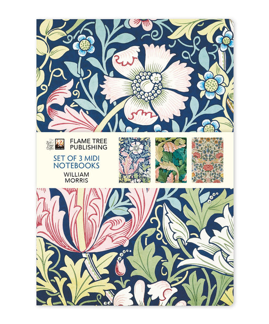 William Morris Set of 3 Midi Notebooks