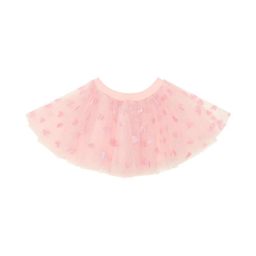 Bob & Blossom Pale Pink Tutu With Pink Glitter Hearts