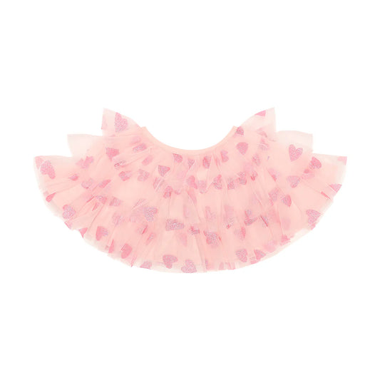 Bob & Blossom Pale Pink & Pink Glitter Heart Cape