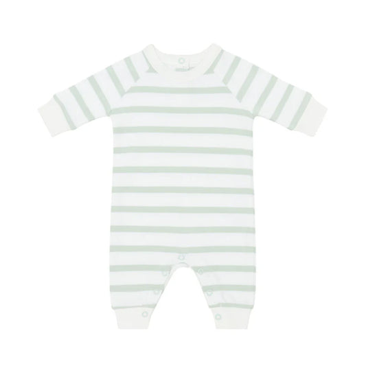 Bob & Blossom Powder Blue & White Breton Striped All-in-One