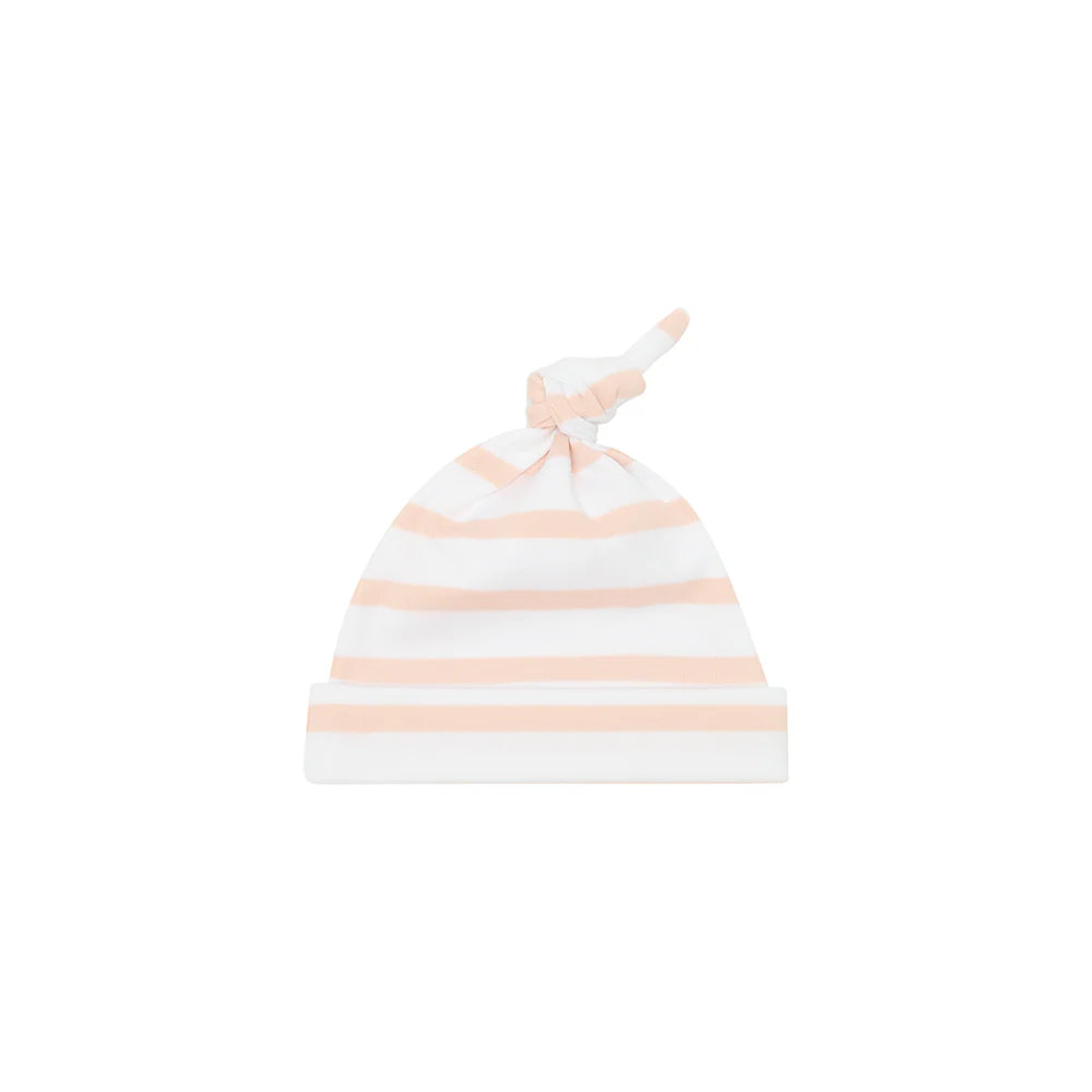 Bob & Blossom Powder Pink & White Breton Striped Hat