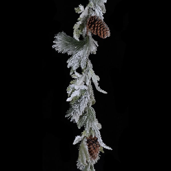 Snowy Mixed Pine Garland