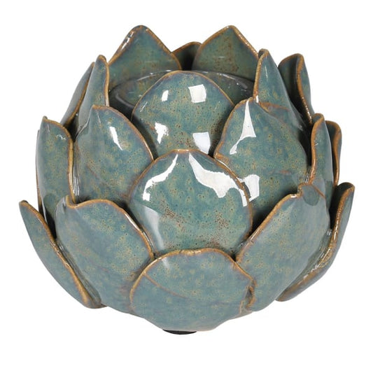 Green Lotus Candle Holder