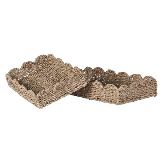 Set of Scallop Edge Trays
