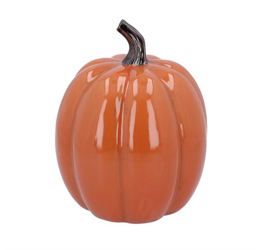 Gisela Graham Orange Earthenware Pumpkin Ornament