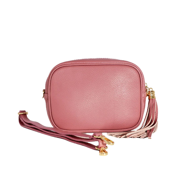 Dusty Pink Italian Leather Camera Bag
