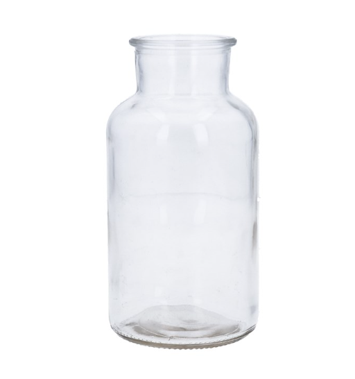 Gisela Graham Clear Glass Bottle Vase