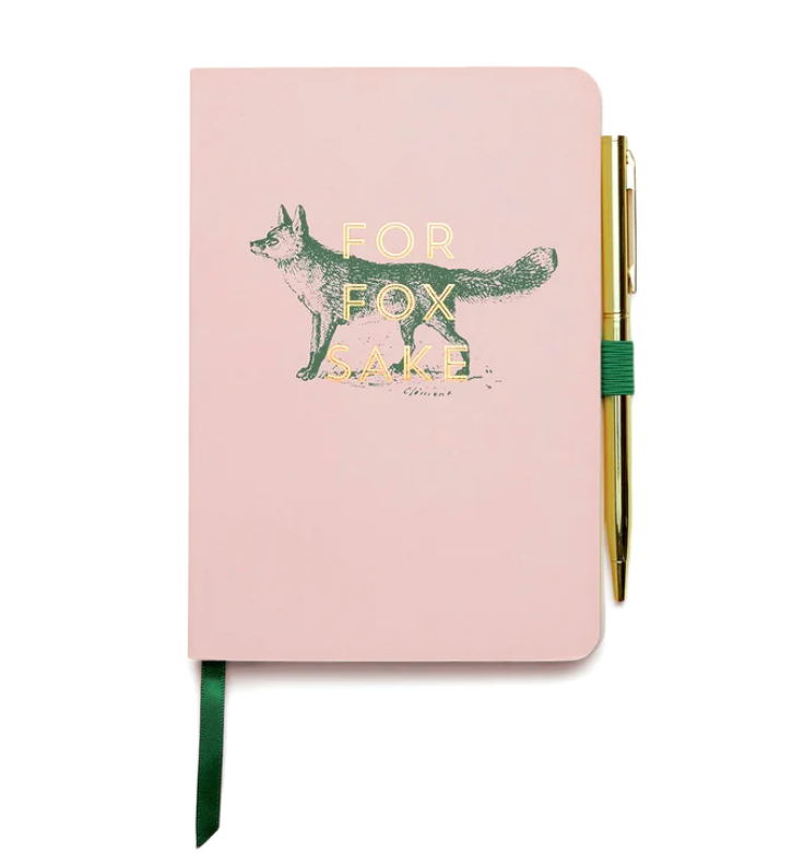 Vintage Sass Notebook with Pen-For Fox sake