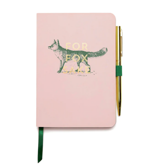 Vintage Sass Notebook with Pen-For Fox sake